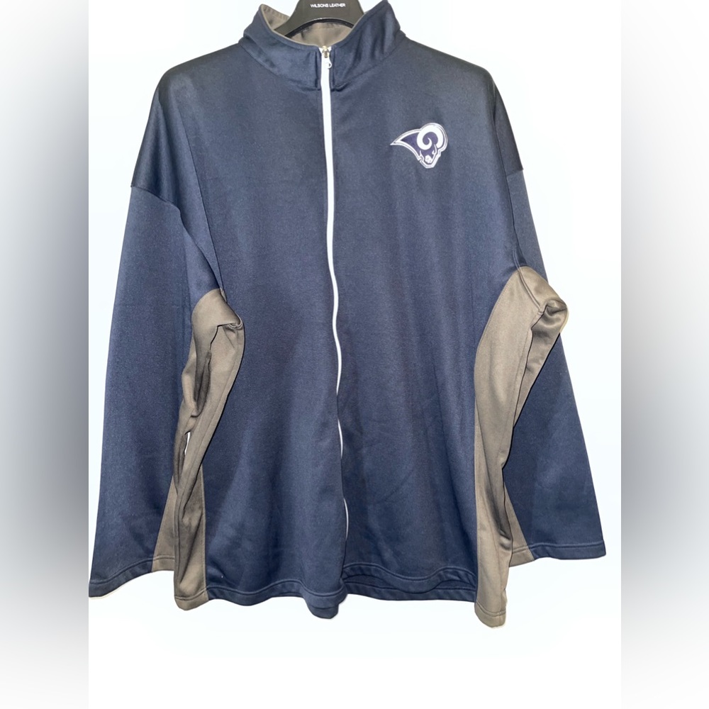 Majestic, Los Angeles, Rams, old-school logo jacket.